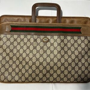 Authentic Rare Vintage Gucci Sherry Line Laptop/Briefcase Bag